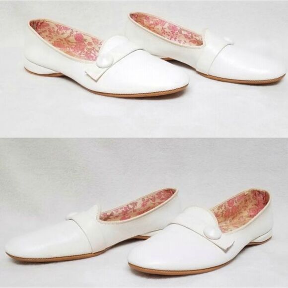 VINTAGE 68 Daniel Green Happy Pearl Leather Flats - Picture 4 of 9